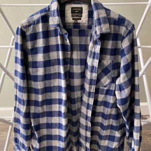 Quicksilver Modern Fit Long Sleeve Flannel Button-Up Size XL